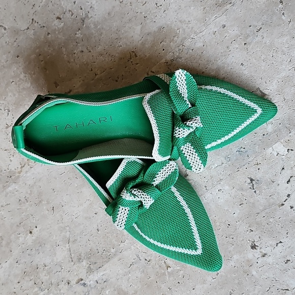 *RARE* Tahari Florentia Slip-On Flat Green Women's Shoes Size 6.5 - Picture 8 of 10